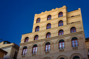 Beautiful architecture of Valencia city at dawn, Spain