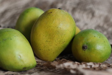 Fresh and ripe Priyoor mangoes. A premium variety of mangoes from Kerala.