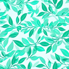 background pattern with mint leaves Generative AI