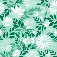 background pattern with mint leaves Generative AI