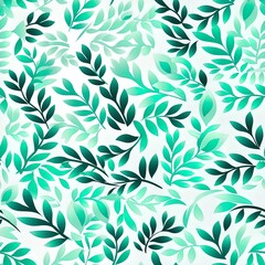 background pattern with mint leaves Generative AI