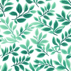 Fototapeta premium background pattern with mint leaves Generative AI