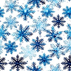Collection of snowflakes, modern flat design. Can be used for printed materials - leaflets, posters, business cards or for web Generative AI