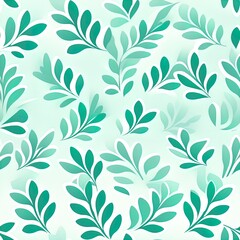 background pattern with mint leaves Generative AI