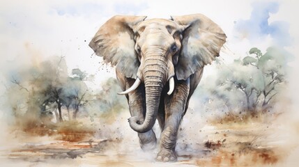 Gentle giant, the elephant, with its remarkable memory and empathetic nature, symbolizes wisdom, family bonds, and the importance of conservation efforts for these magnificent creatures. Generative AI
