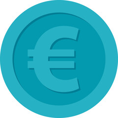 Euro currency coin icon