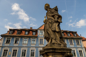 Obraz premium Typical streets in the city of Bamberg, Bavaria. Germany.