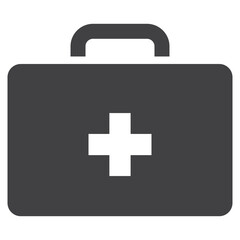 first aid tool bag , solid icon