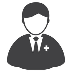 doctor professor , solid icon for medical