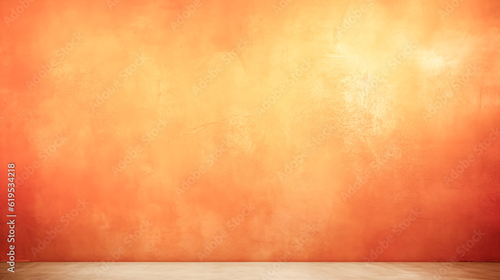 Poster a vibrant orange background with a vignette effect creates an eye-catching image.