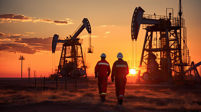 The engineer at an oil rig construction site is a highly skilled professional responsible for overseeing the technical aspects of the project,ai generative.