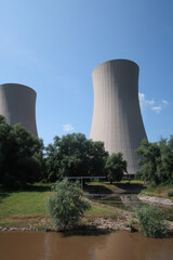 next to a river is a nuclear power plant