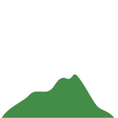 Flat Green Mountain Illustration