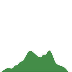 Flat Green Mountain Illustration