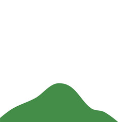 Flat Green Mountain Illustration