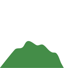 Flat Green Mountain Illustration