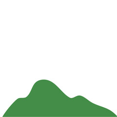 Flat Green Mountain Illustration