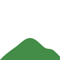 Obraz premium Flat Green Mountain Illustration