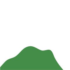 Flat Green Mountain Illustration