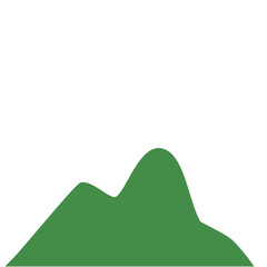 Flat Green Mountain Illustration