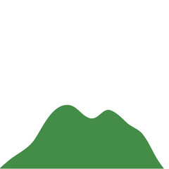 Flat Green Mountain Illustration