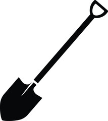 Transparent shovel icon png, vector illustration of an shovel icon in dark color and transparent background(png)