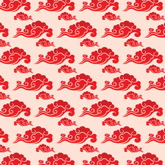 Vector illustration of a seamless floral pattern with cute birds in spring for Wedding, anniversary, birthday and party. Design for banner, poster, card, invitation and scrapbook