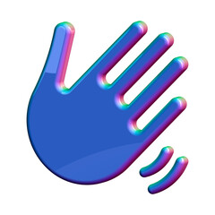This is a beautifully designed 3D hand (hey!) with beautiful color palette that can be used anywhere