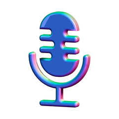 This is a beautifully designed 3D microphone with beautiful color palette that can be used anywhere