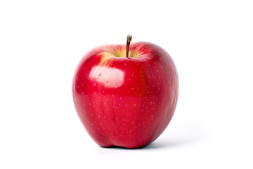 Obraz na płótnie Canvas Ripe red apple isolated on white background. 
