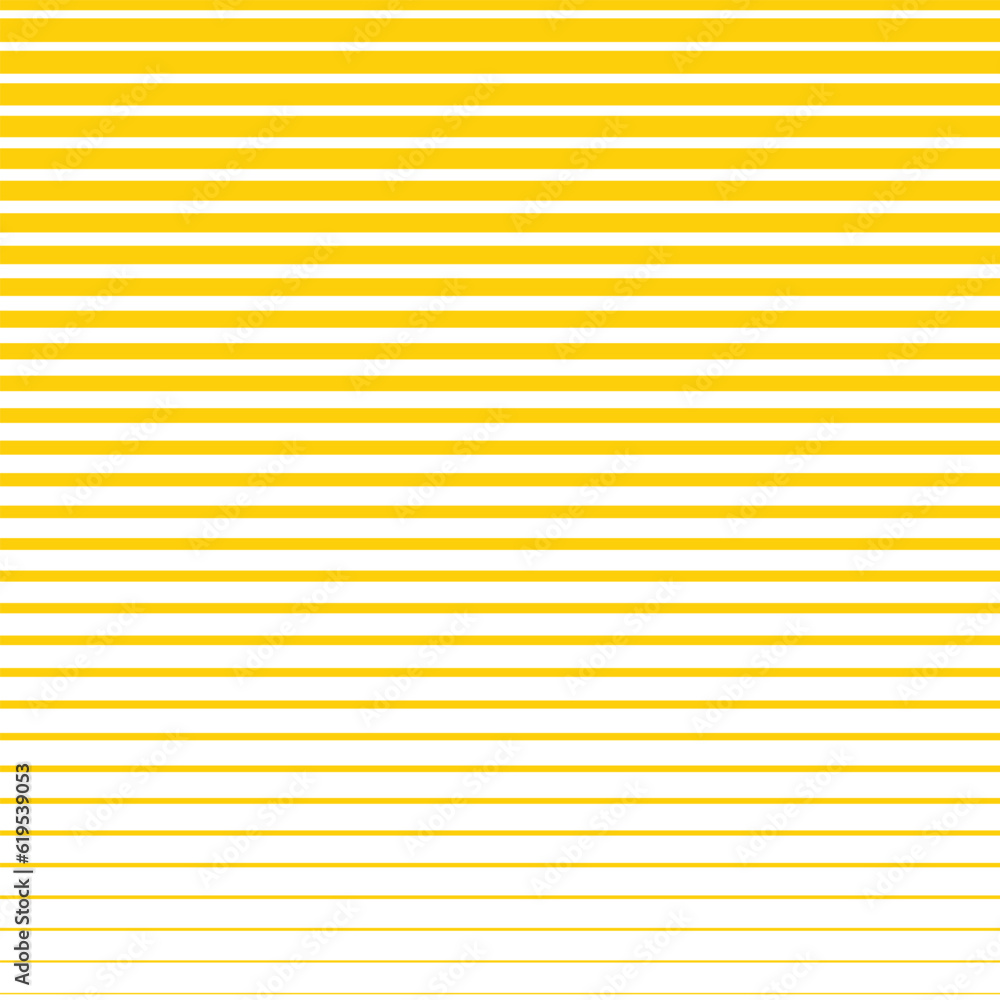 Aufkleber abstract monochrome geometric yellow small to big horizontal line pattern.