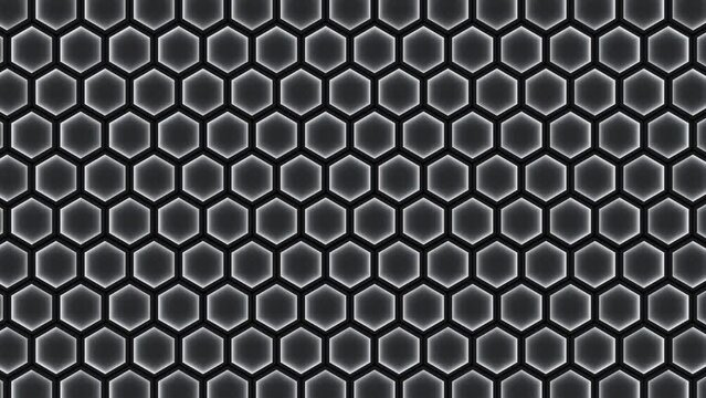Black and white hexagonal background