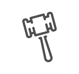 Auction related icon outline and linear vector.