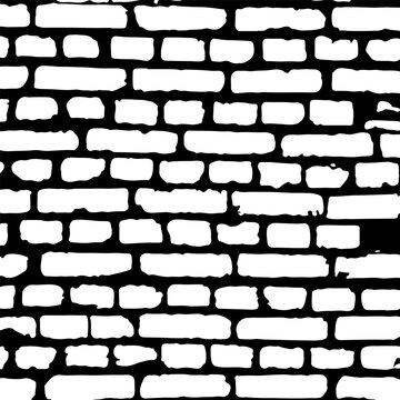 Old brick wall background. Grunge vector pattern. Design illustration.