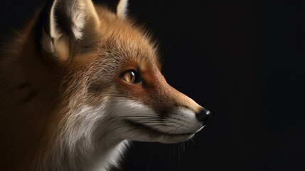 Fototapeta premium red fox animal in the wildlife mammal wild generative ai