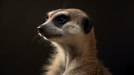 meerkat on the ground animal mammal cute wildlife generative ai