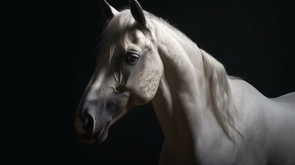 portrait of a horse animal brown farm generative ai