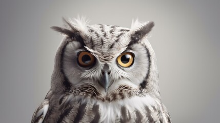 Fototapeta premium portrait of a owl bird animal wildlife nature generative ai