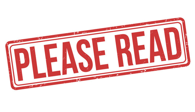 Please read grunge rubber stamp