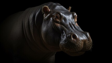hippopotamus hippo animal mammal wildlife generative ai