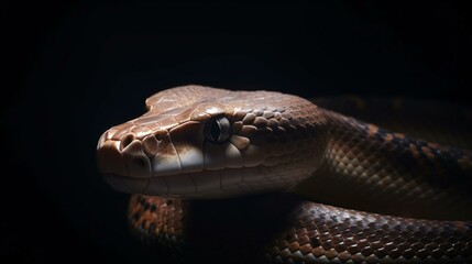 Fototapeta premium close up of a snake reptile animal nature wildlife generative ai 