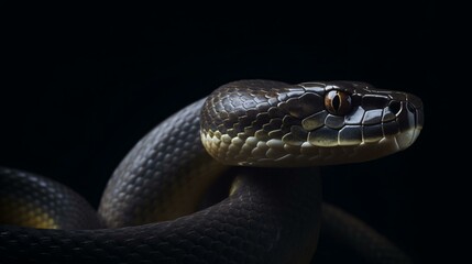 close up of a snake reptile animal nature wildlife generative ai
