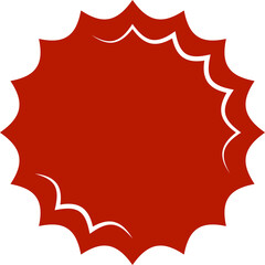 Set of round red stamps