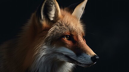 Fototapeta premium red fox animal in the wildlife mammal wild generative ai