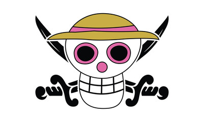 Skull in pirate bandana with knife in mouth. Print for T-shirt, typography, vintage graphic print for t shirt , fashion, sticker, posters and others