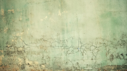 Vintage Green Concrete Wall with Tonal Painted Texture