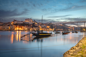 Fototapeta premium Viewpoint trom the city of porto during sunrise, Porto, Portugal june 20 2023.
