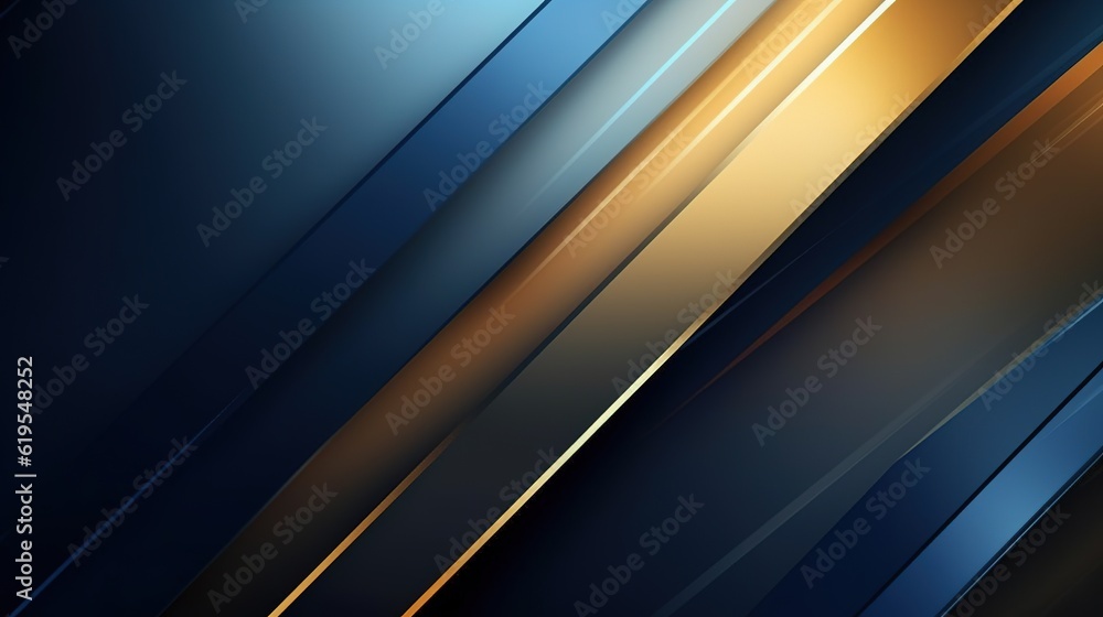 Canvas Prints background with stripes. blue and gold abstract minimal background. generative ai