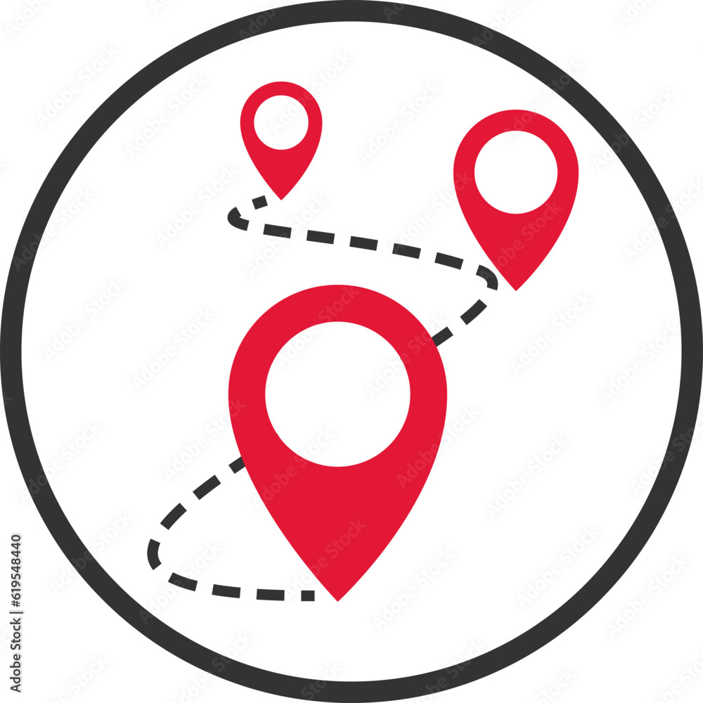 Poster map icons. marker pointer. pin location vector icon. gps navigation symbol.