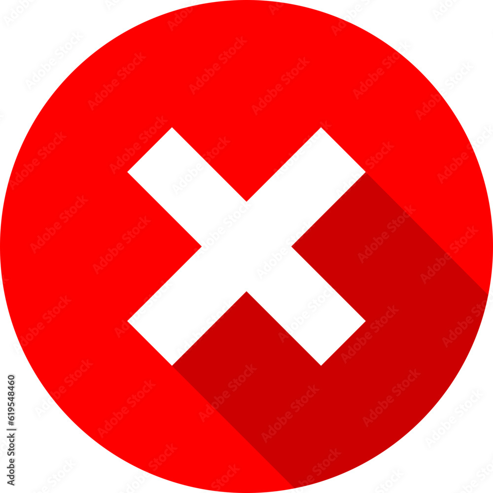 Poster cross and check mark icon vector symbol set.